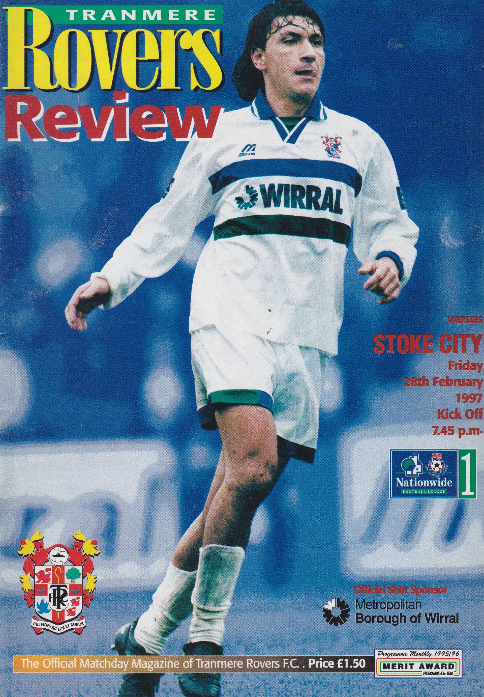 Tranmere Rovers v Stoke City match programme